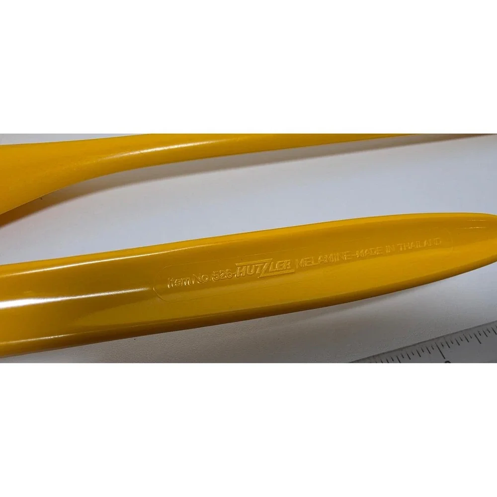 Hutzler Melamine Kitchen Utensil Set 4pc Yellow Serving Mixing Spoons MCM